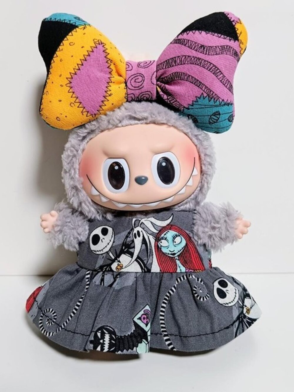 Labubu Disney Nightmare Before Christmas Dress & Oversized Sally Bow Set